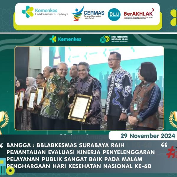 BLABKESMAS Surabaya Raih Pemantauan Evaluasi Kinerja Sangat Baik