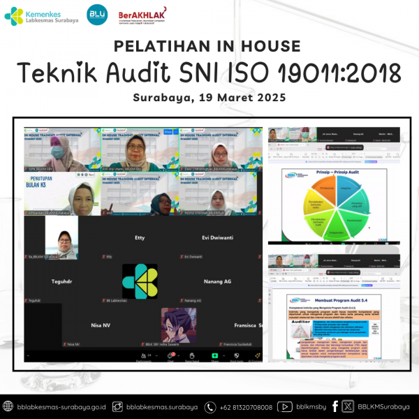 Pelatihan In-House Teknik Audit Berdasarkan SNI ISO 19011:2018