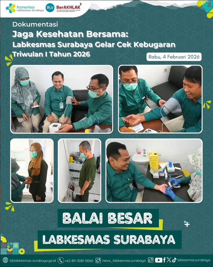 Labkesmas Surabaya Gelar Cek Kebugaran Triwulan I 