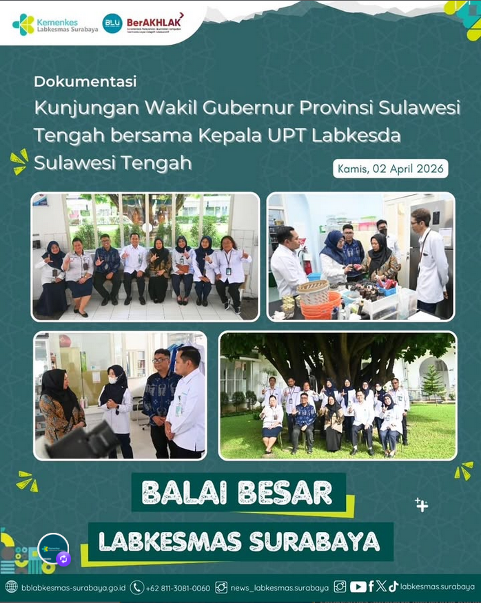 Labkesmas Surabaya Terima Kunjungan Wakil Gubernur Sulawesi Tengah