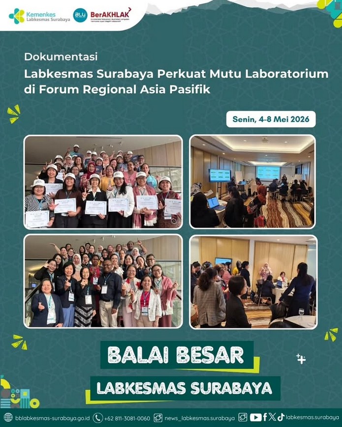 Labkesmas Surabaya Perkuat Mutu Laboratorium di Forum Regional Asia Pasifik