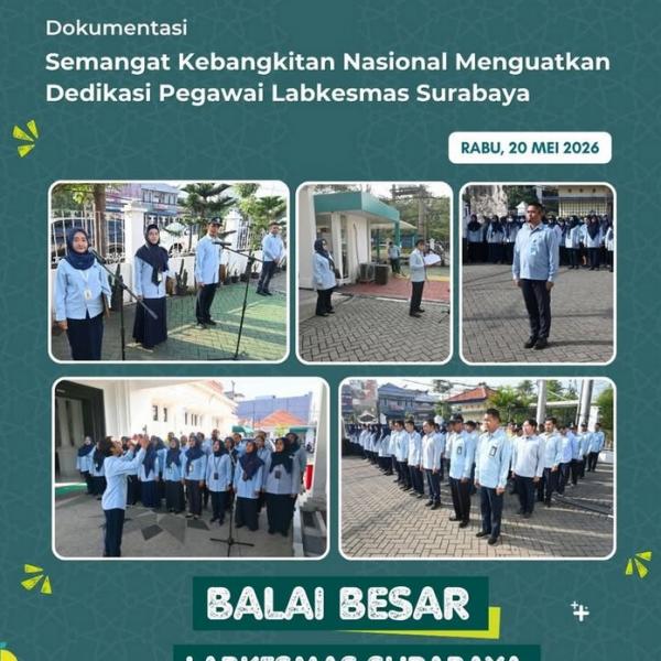 Labkesmas Surabaya melaksanakan upacara peringatan Hari Kebangkitan Nasional